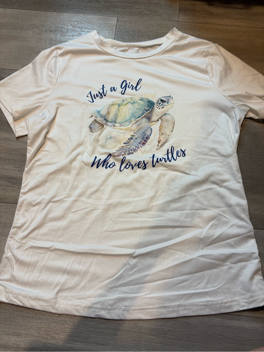 White 'Just a Girl Who Loves Turtles' Graphic Tee
